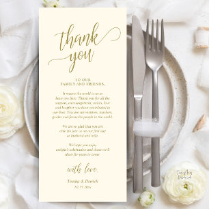 Cartões de agradecimentos de Recepção de casamento