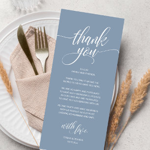 Cartões de agradecimentos de Recepção de casamento