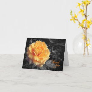 Cartões de agradecimentos de Rosa Amarelo Elegant