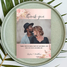 Cartões de agradecimentos de rosa de capa de capa 