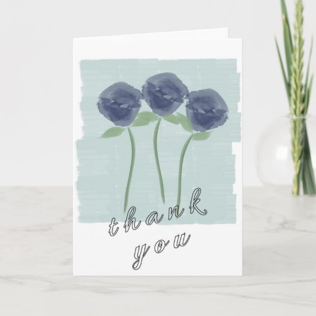 Cartões de agradecimentos de Rosas de Arte de Core (Frente)