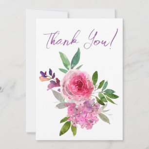Cartões de agradecimentos de Rosas de Blush Floral