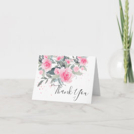 Cartões de agradecimentos de Rosas de Blushing Wat