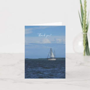 Cartões de agradecimentos de Sail Afway Painterly