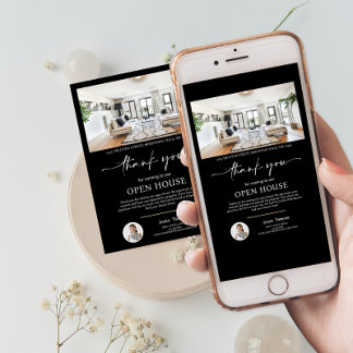 Cartões de agradecimentos de Script Open House do 