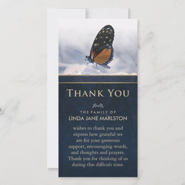 Cartões de agradecimentos de Simpatia da Borboleta (Frente)