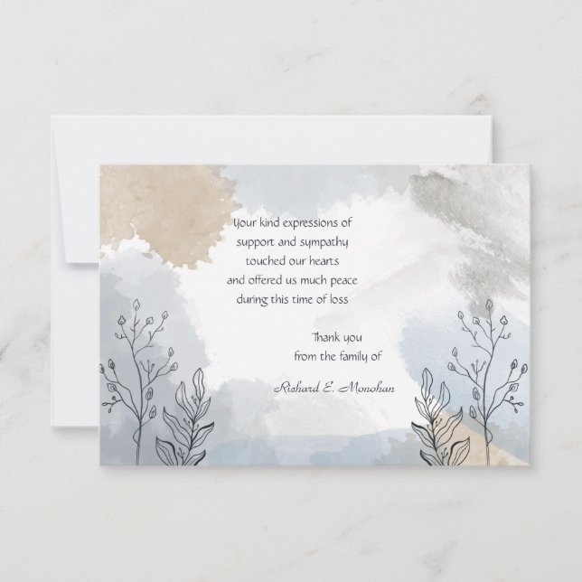 Cartões de agradecimentos de Simpatia de Autumn Mi (Frente)