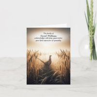 Cartões de agradecimentos de Simpatia de Outono