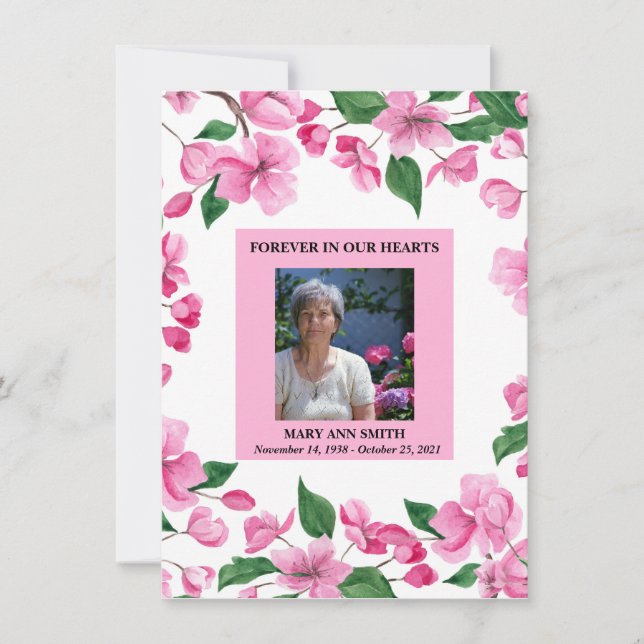 Cartões de agradecimentos de Simpatia Floral Rosa  (Frente)
