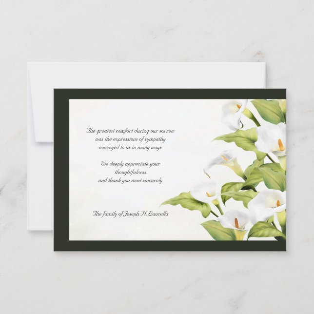 Cartões de agradecimentos de Simpatia Lily (Frente)