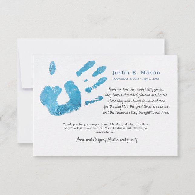 Cartões de agradecimentos de Simpatia Palm Impress (Frente)