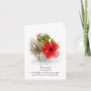 Cartões de agradecimentos de Simpatia Red Hibiscu