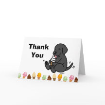 Cartões de agradecimentos de Sorvete de Licenciame