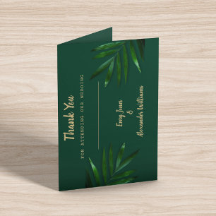Cartões de agradecimentos de Tema do Ouro Verde Ri