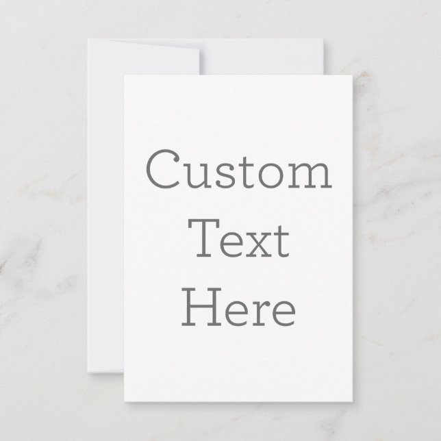 Cartão de agradecimento folha única 8.9 cm x 12.7 cm (Frente)