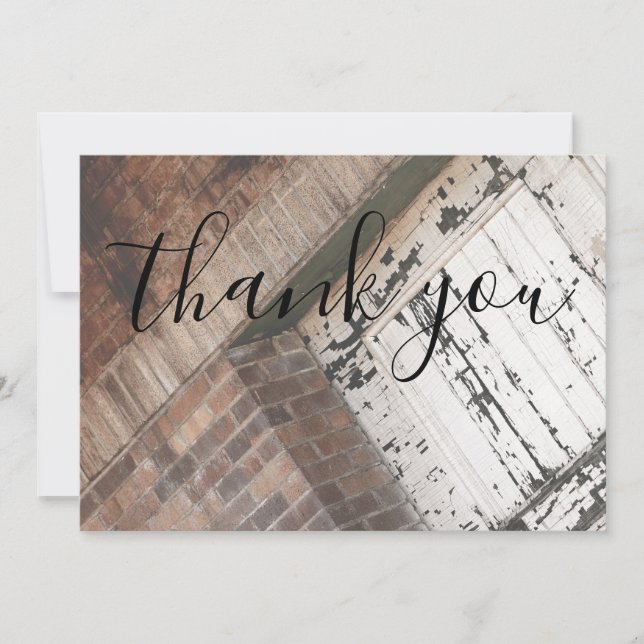 Cartões de agradecimentos de Textura de Tijolo Ver (Frente)