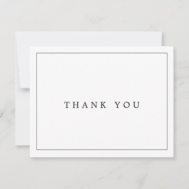 Cartões de agradecimentos de tipografia minimalist (Frente)