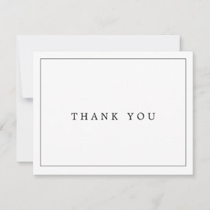 Cartões de agradecimentos de tipografia minimalist