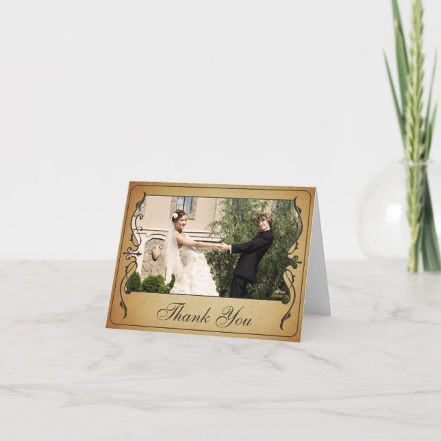 Cartões de agradecimentos de Tíquete Vintage (Frente)