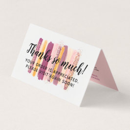 Cartões de agradecimentos de Traços de Tinta de Aq