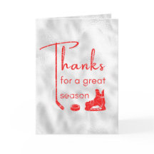 Cartões de agradecimentos de treinador de hóquei n