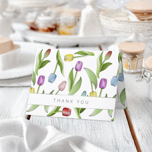 Cartões de agradecimentos de Tulip Colorida Moder