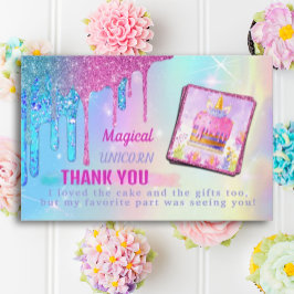 Cartões de agradecimentos de Unicórnio mágico