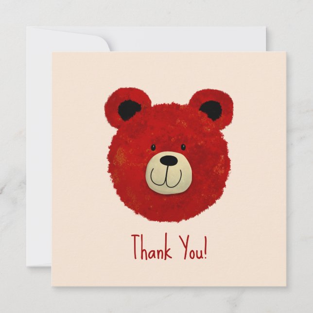 Cartões de agradecimentos de urso (Frente)
