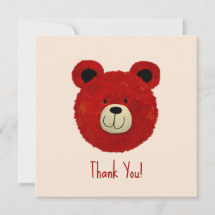 Cartões de agradecimentos de urso