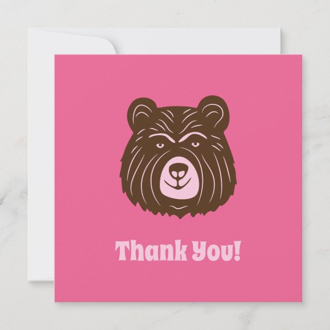 Cartões de agradecimentos de urso (Frente)