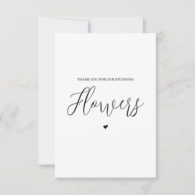 Cartões de agradecimentos de Vendor de Casamento - (Frente)