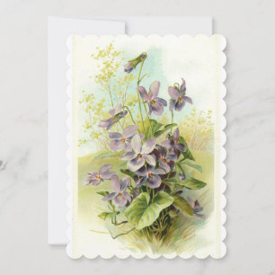 Cartões de agradecimentos de Violetas de Madeira