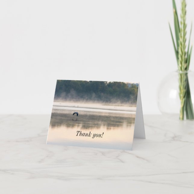 Cartões de agradecimentos de Voo da Manhã Foggy (Frente)