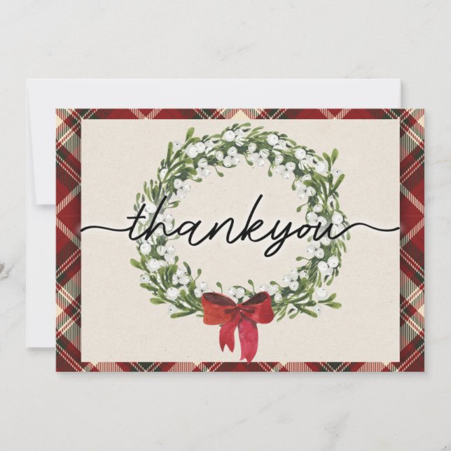 Cartões de agradecimentos de Xadrez de Natal (Frente)