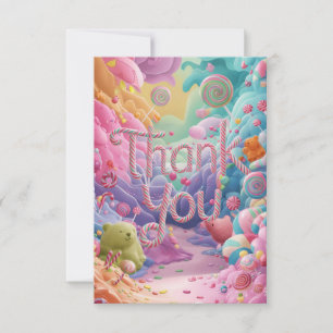 Cartões de agradecimentos Delicioso Candyland Loll