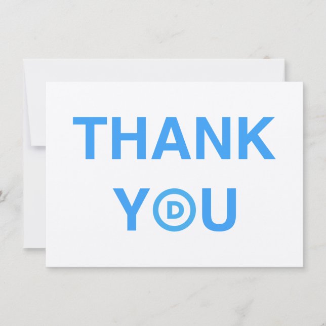 Cartões de agradecimentos democrático (Frente)