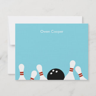 Cartões de agradecimentos Divertido boliche (Turqu