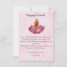Cartões de agradecimentos Diwali