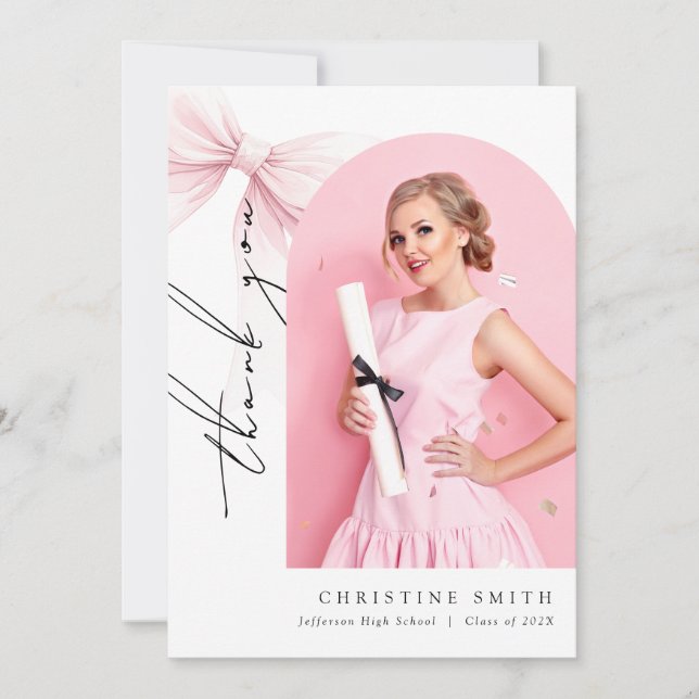 Cartões de agradecimentos do arco de graduação de  (Frente)