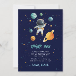 Cartões de agradecimentos do Astronauta Exterior d