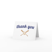 Cartões de agradecimentos do basebol