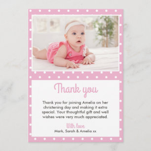 Cartões de agradecimentos do batismo/baptismo das