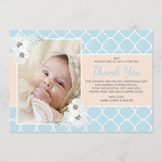 Cartões de agradecimentos do batismo/baptismo do