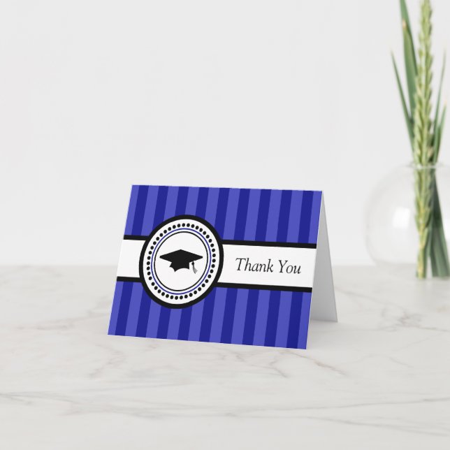 Cartões de agradecimentos do Boné de formatura de  (Frente)