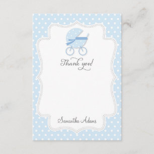 Cartões de agradecimentos do carrinho de criança