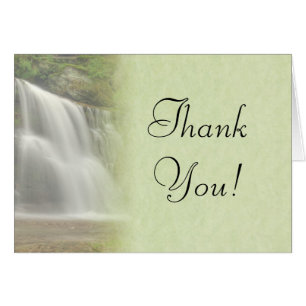 Cartões de agradecimentos do casamento da cachoeir