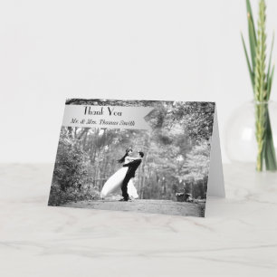 Cartões de agradecimentos do casamento da foto