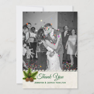 Cartões de agradecimentos do Casamento no inverno 