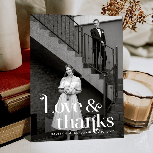 Cartões de agradecimentos do Casamento vintage ret (Criador carregado)