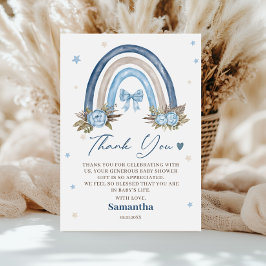 Cartões de agradecimentos do Chá de fraldas Arco-Í